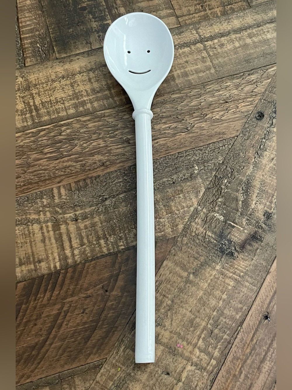 Zak! Designs Happy Face Melamine Spoon in White